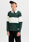 Jack & Jones Boy Frederick Long Sleeve Sweat Polo, Green