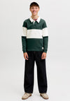 Jack & Jones Boy Frederick Long Sleeve Sweat Polo, Green