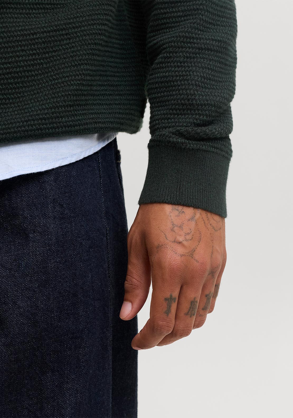 Jack & Jones Riley Crew Neck Knit Sweater, Dark Green