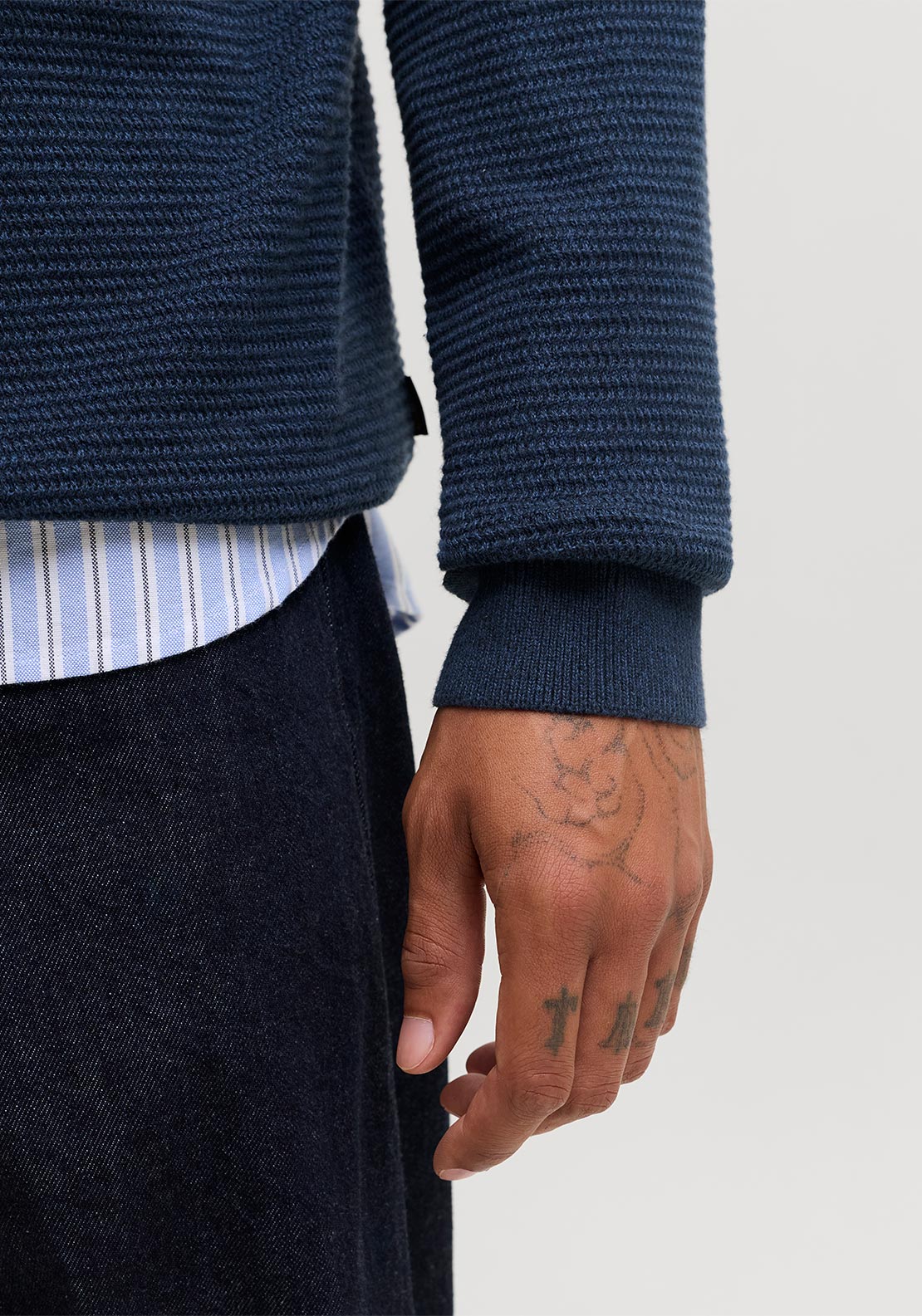 Jack & Jones Riley Crew Neck Knit Sweater, Insignia Blue