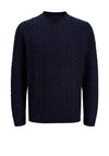 Jack & Jones Callum Cable Knit Jumper, Navy