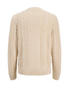 Jack & Jones Callum Cable Knit Jumper, Cream