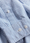 Jack & Jones Harvey Stripe Oxford Shirt, Dusty Blue & White