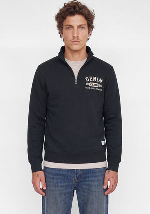 Jack & Jones Ryan Quarter Zip Sweatshirt, Dark Navy