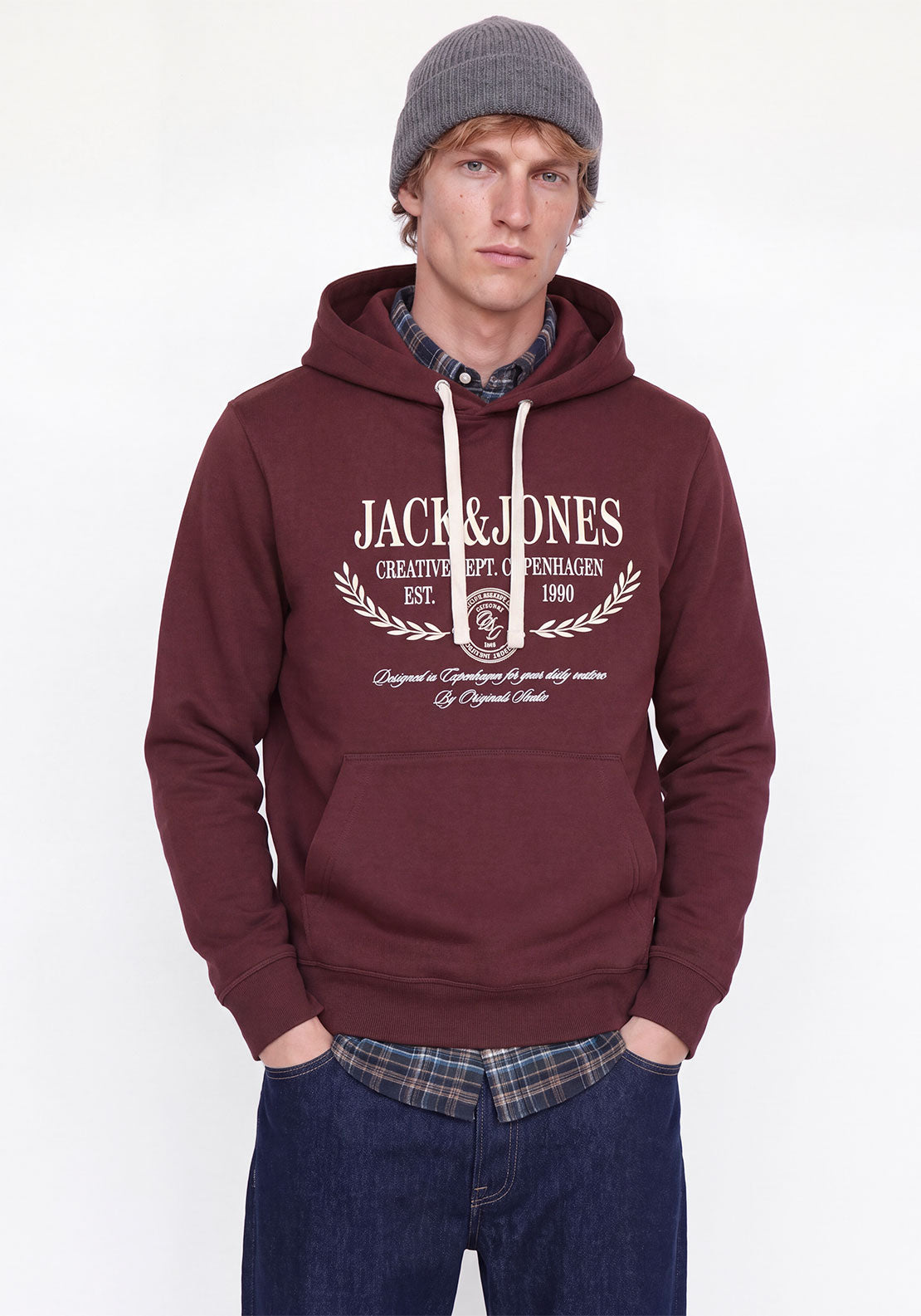 Jack & Jones Frederiksberg Graphic Hoodie, Wine