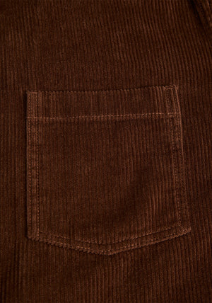 Jack & Jones Toronto Corduroy Zipped Shirt, Downtown Brown