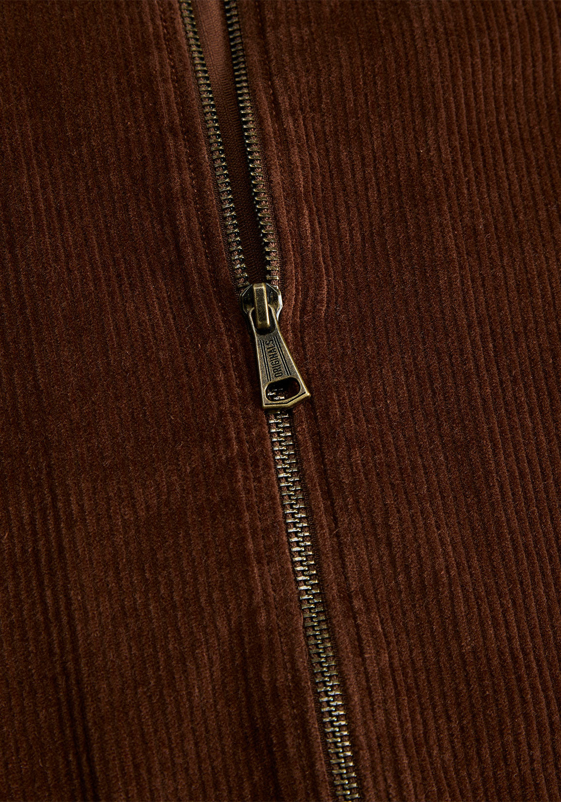 Jack & Jones Toronto Corduroy Zipped Shirt, Downtown Brown