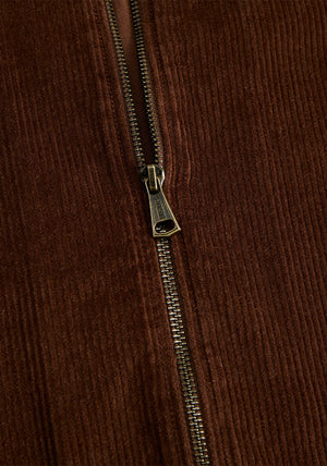 Jack & Jones Toronto Corduroy Zipped Shirt, Downtown Brown