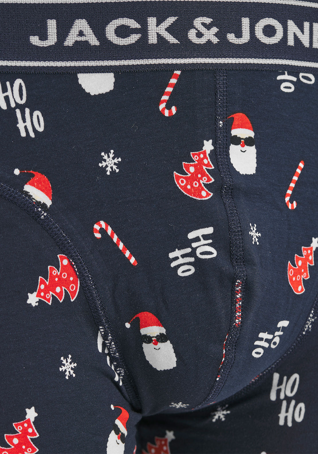 Jack & Jones Santa Socks & Underwear Giftbox, Navy Multi
