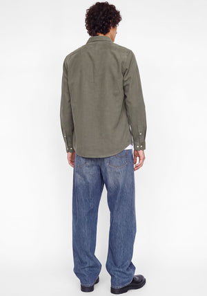 Jack & Jones Parker Corduroy Shirt, Olive Green
