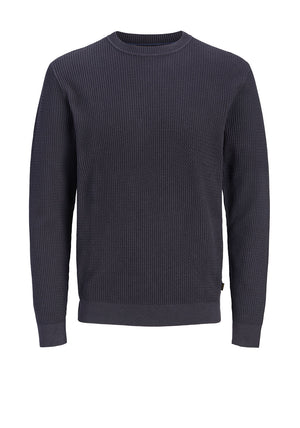Jack & Jones Stanley Crew Neck Knit Jumper, Dark Navy