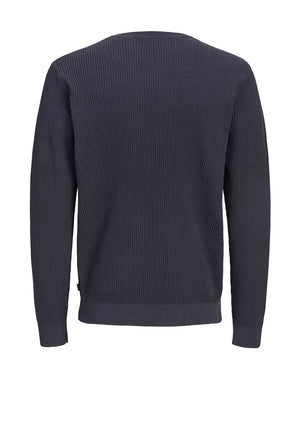 Jack & Jones Stanley Crew Neck Knit Jumper, Dark Navy