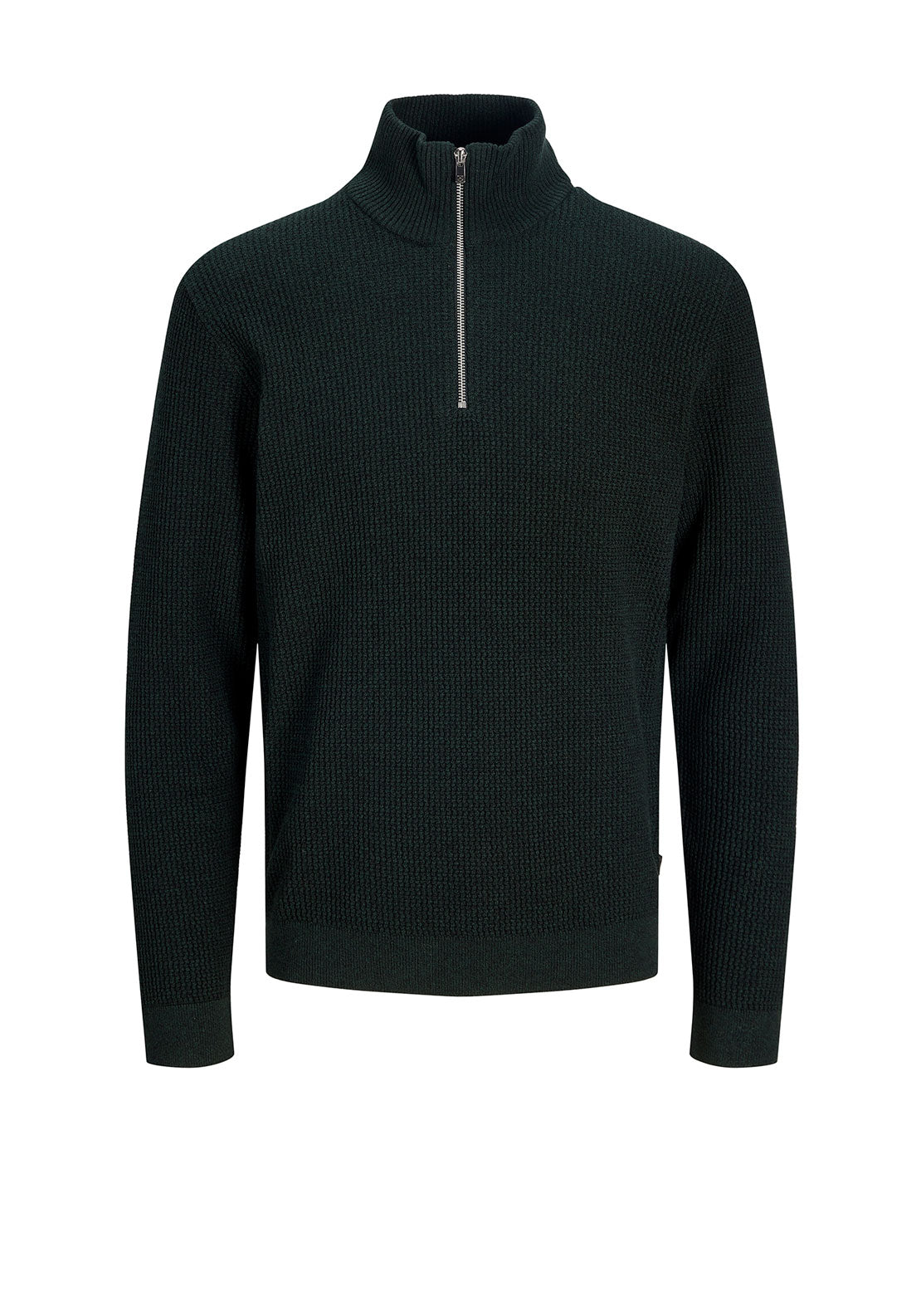 Jack & Jones Stanley Quarter Zip Knit Jumper, Dark Green