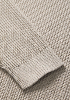 Jack & Jones Stanley Crew Neck Knit Jumper, Beige