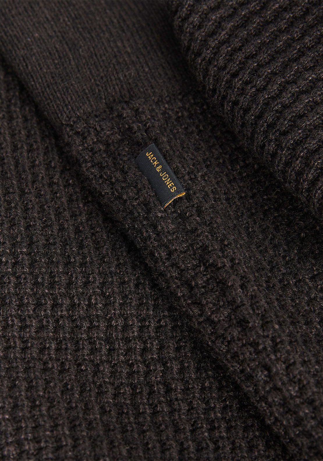 Jack & Jones Stanley Crew Neck Knit Jumper, Dark Brown