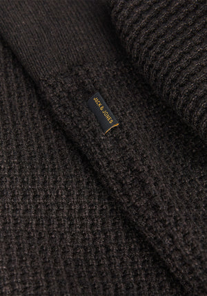 Jack & Jones Stanley Crew Neck Knit Jumper, Dark Brown
