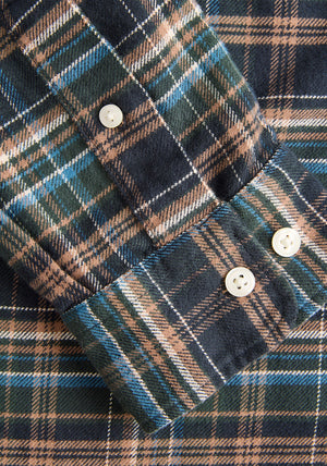 Jack & Jones Stanley Flannel Check Shirt, Forest Green