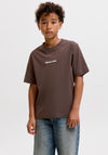 Jack & Jones Boy Norrebro Short Sleeve Tee, Brown