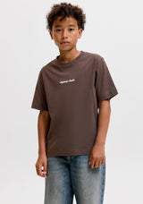 Jack & Jones Boy Norrebro Short Sleeve Tee, Brown
