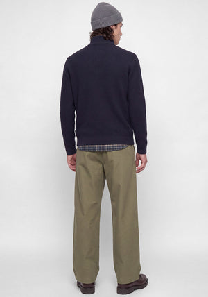 Jack & Jones Stanley Quarter Zip Knit Jumper, Dark Navy