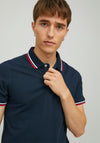 Jack & Jones Paulos Plain Polo Shirt, Navy Blazer