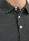 Jack & Jones Paulos Plain Polo Shirt, Dark Grey Melange