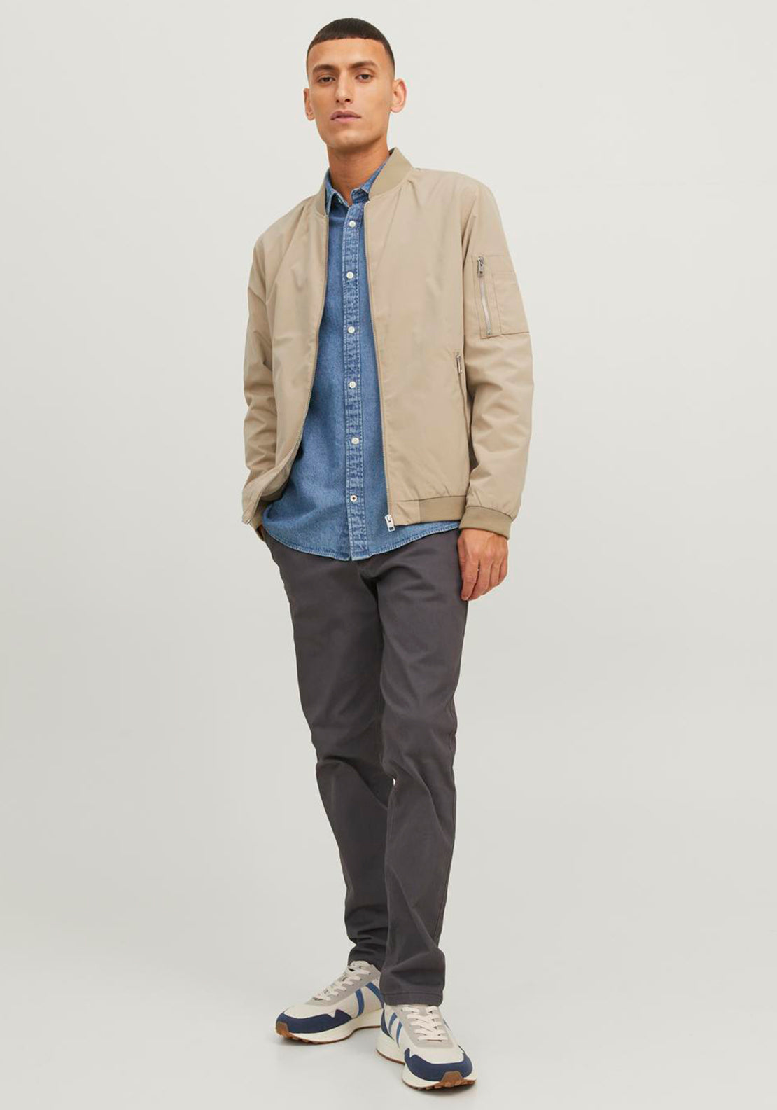 Jack & Jones Rush Bomber Jacket, Beige