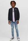 Jack & Jones Boy Splash Rush Bomber Jacket, Black