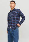 Jack & Jones Sheridan Check Shirt, Vintage Indigo