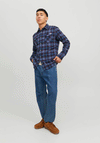 Jack & Jones Sheridan Check Shirt, Vintage Indigo