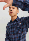 Jack & Jones Sheridan Check Shirt, Vintage Indigo
