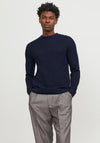Jack & Jones Steen Structure Knit Sweater, Maritime Blue