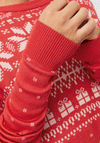 Jack & Jones Holly Xmas Knit Jumper, Rococco Red