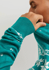 Jack & Jones Holly Xmas Knit Jumper, Alpine Green