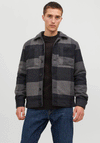 Jack & Jones Jax Overshirt, Black & Grey