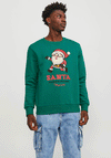 Jack & Jones Xmas Santa Sweatshirt, Alpine Green