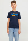 Jack & Jones Boys Lack Short Sleeve Tee, Navy Blazer