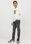 Jack & Jones Boys Glenn Slim Denim Jeans, Black Denim