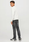 Jack & Jones Boys Glenn Slim Denim Jeans, Black Denim