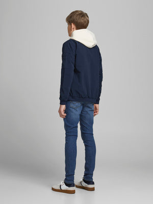 Jack & Jones Boys Rush Bomber Jacket, Navy Blazer