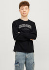 Jack & Jones Mini Boy Caleb Long Sleeve Top, Black