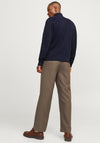 Jack & Jones Milano Textured Knit Half Zip Sweater, Navy