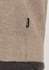 Jack & Jones Milano Textured Knit Half Zip Sweater, Greige