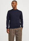 Jack & Jones Milano Stitch Knit Crew Neck Sweater, Navy
