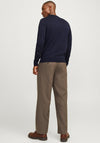 Jack & Jones Milano Stitch Knit Crew Neck Sweater, Navy