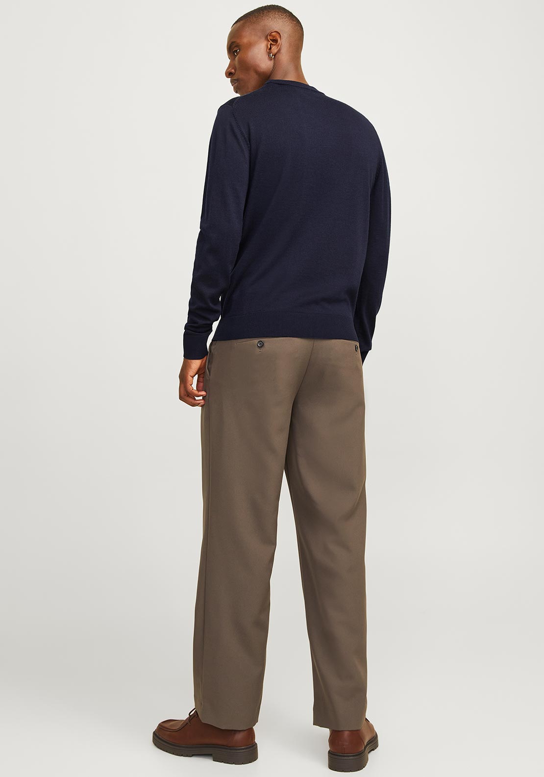 Jack & Jones Milano Stitch Knit Crew Neck Sweater, Navy