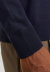 Jack & Jones Milano Stitch Knit Crew Neck Sweater, Navy