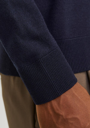Jack & Jones Milano Stitch Knit Crew Neck Sweater, Navy