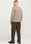 Jack & Jones Milano Stitch Knit Crew Neck Sweater, Greige