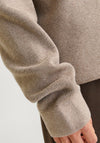 Jack & Jones Milano Stitch Knit Crew Neck Sweater, Greige